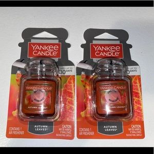 YANKEE CANDLE AUTUMN LEAVES CAR JAR AIR FRESHENER
